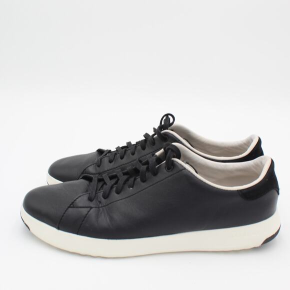 Cole Haan Grand Sneaker Mens 11 Black Leather Minimalist Casual Comfort Shoe - Picture 2 of 8
